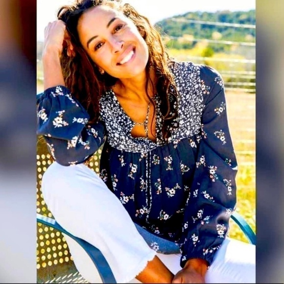 MATILDA Jane - The Breezeway Blouse black grey floral top shirt women’s NWT sz S - Picture 1 of 11